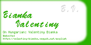 bianka valentiny business card